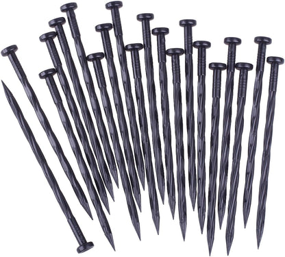 Ryaco Landscape Stakes Black Garden Anchoring Spikes (60PICS)