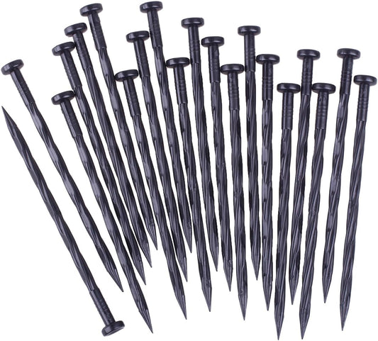 Ryaco Landscape Stakes Black Garden Anchoring Spikes (60PICS)