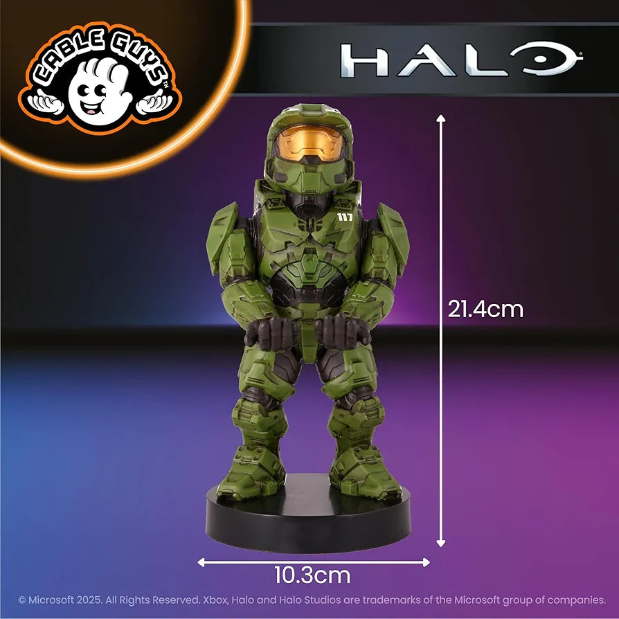 Cable Guys - Halo Figures Master Chief Infinite Gaming Accessories Holder & Phone Holder for Most Controller 