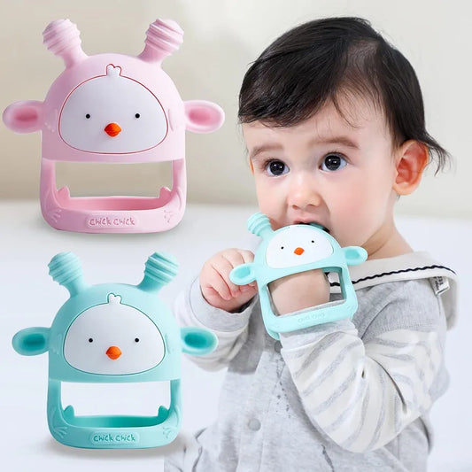 COZYPANDA Baby Teether, Teething Toys for Babies 0-6 Months, Never Drop Baby Teething Toys Silicone, Infant Toys, Teething Pacifier, Baby Chew Toys for Teething Relief, BPA Free