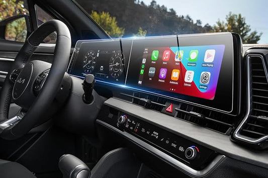 SSSKYTYT Screen Protector For kia Sportage 2023 2024 12.3-inch Dual Panoramic Displays,Anti-Explosion & Scratch,HD Clear,Premium Navigation Accessories