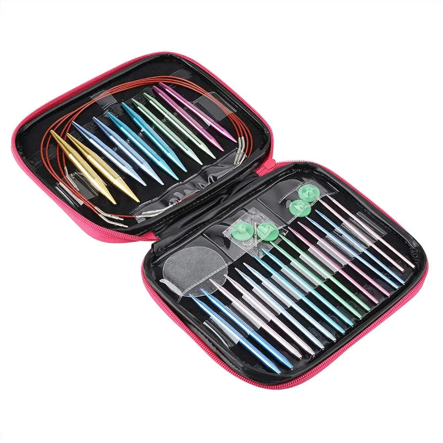 Aluminum Circular Knitting Needles Set 13 Pairs Aluminum Needles Your Mom, Female Friends Who Love Knit Needle Diy Tools
