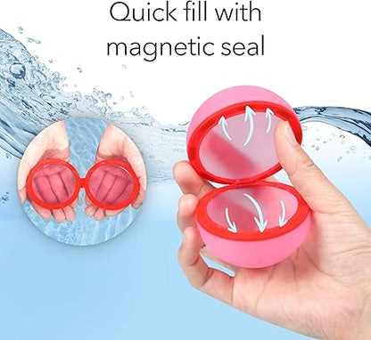 Dartwood Reusable Water Balloons - Magnetic, Self-Sealing, Reusable Water Balloons for Kids (12 Pack)