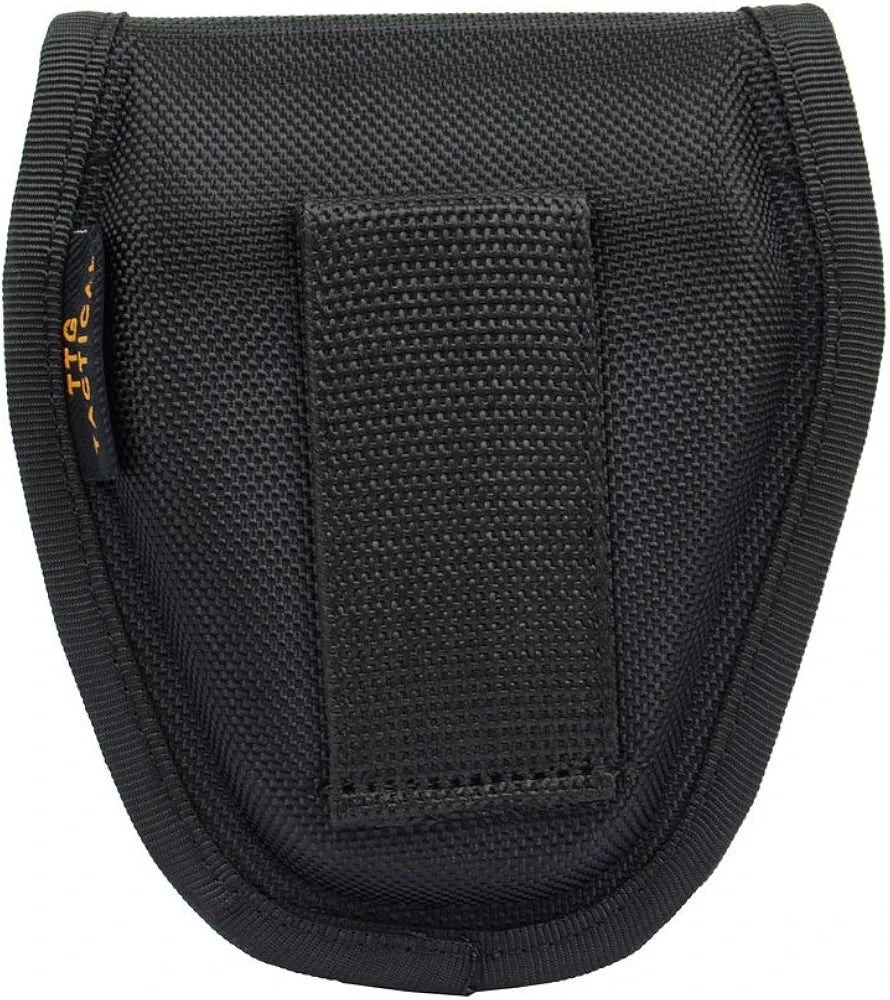 TTGTACTICAL Hidden Snap Handcuff Case Law Enforcement Military Standard Cuff Pouch with Belt Loop Black