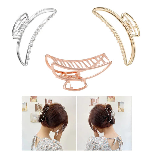 KISSKIKO Chic Hair Claw Clip - Elegant & Strong Grip for All Hair Types