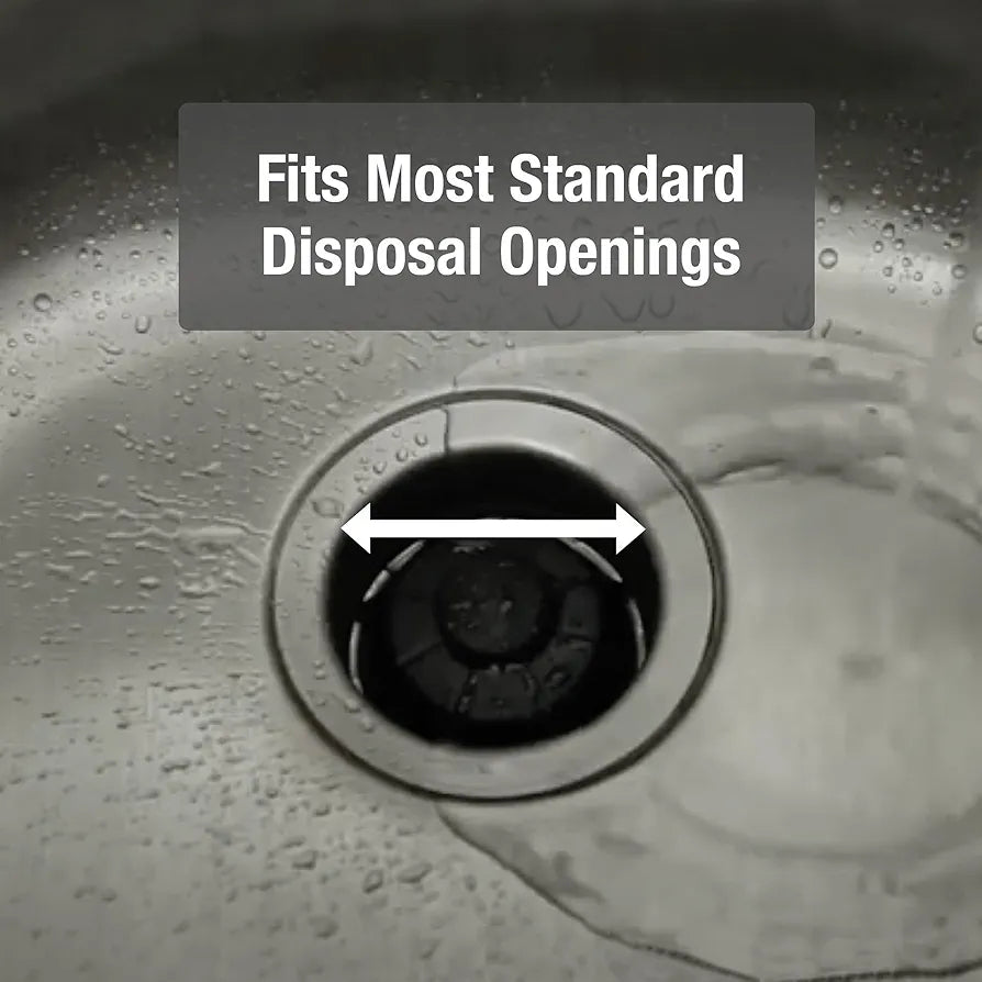 DANCO Disposal Genie Garbage Disposal Strainer | Kitchen Sink Drain Splash Guard | Food Scraper | Black 