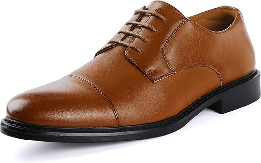 Mofri Men's Dress Shoes Tuxedo Shoes for Men YELLOW BROWN