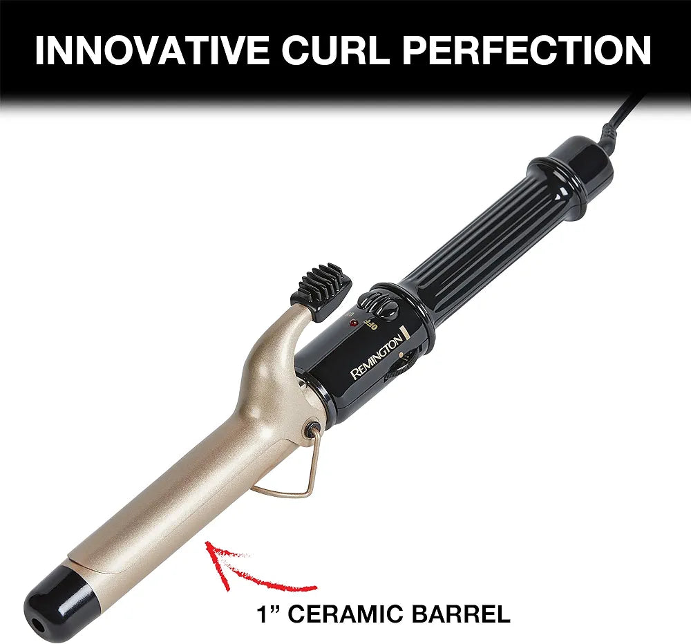 Remington Style Therapy 1” Curling Iron, Lasting Curls.
