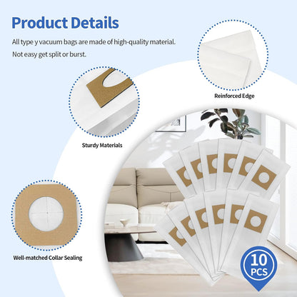 SPACE TENT Type Y HEPA Vacuum Bags 10-pack