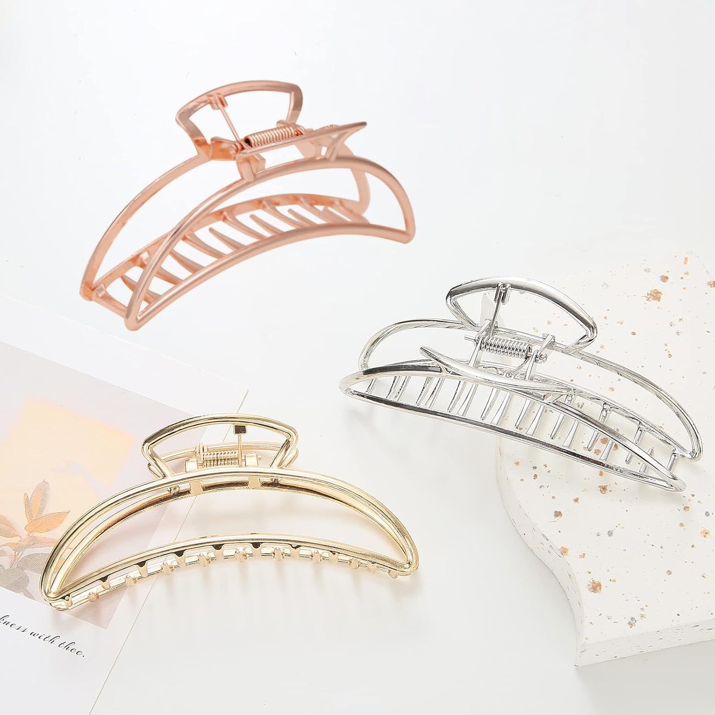 KISSKIKO Chic Hair Claw Clip - Elegant & Strong Grip for All Hair Types