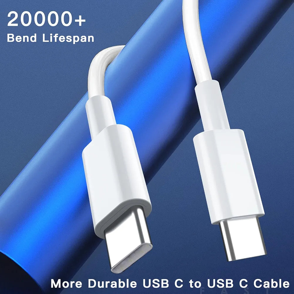 USB C Cable 60W 3ft 3Pack,USB C to USB C Fast Charging Cable Compatible with MacBook Pro，iPhone 15/15Pro/15ProMax, Samsung Galaxy S23, iPad Pro 2021, iPad Air 4 and More