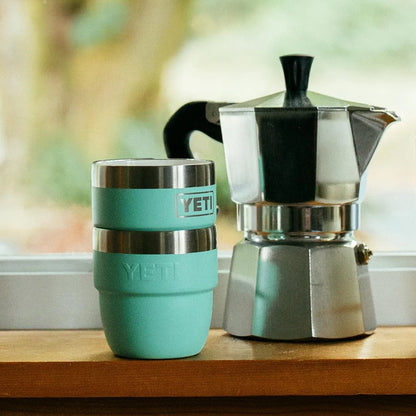 YETI Rambler 4 oz Stackable Cup, Stainless Steel, Vacuum Insulated Espresso/Coffee Cup, 2 Pack, Agave Teal