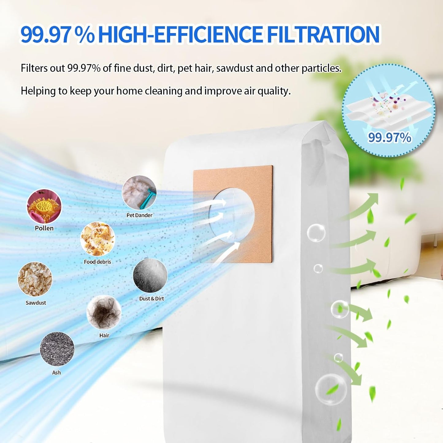 SPACE TENT Type Y HEPA Vacuum Bags 10-pack