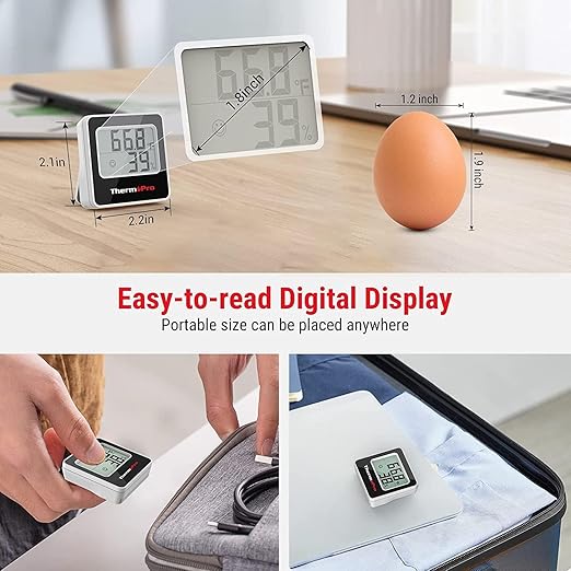 TP157 Thermopro: Accurate Indoor Thermometer for Home, Greenhouse, Office & Basement - Digital Temp & Humidity Sensor