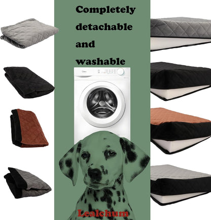 Dog Car Seat Up to 55lb,2 Clip-On Safety (Black/Grey, Large)