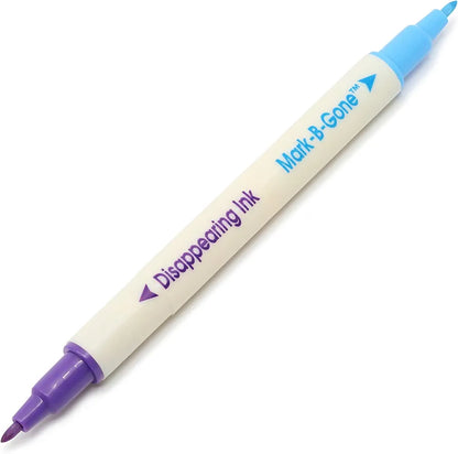 Dritz Dual Purpose Disappearing Ink & Mark-B-Gone, Marking Pen, Blue and Purple, 8.75 x 2.88 x 0.5