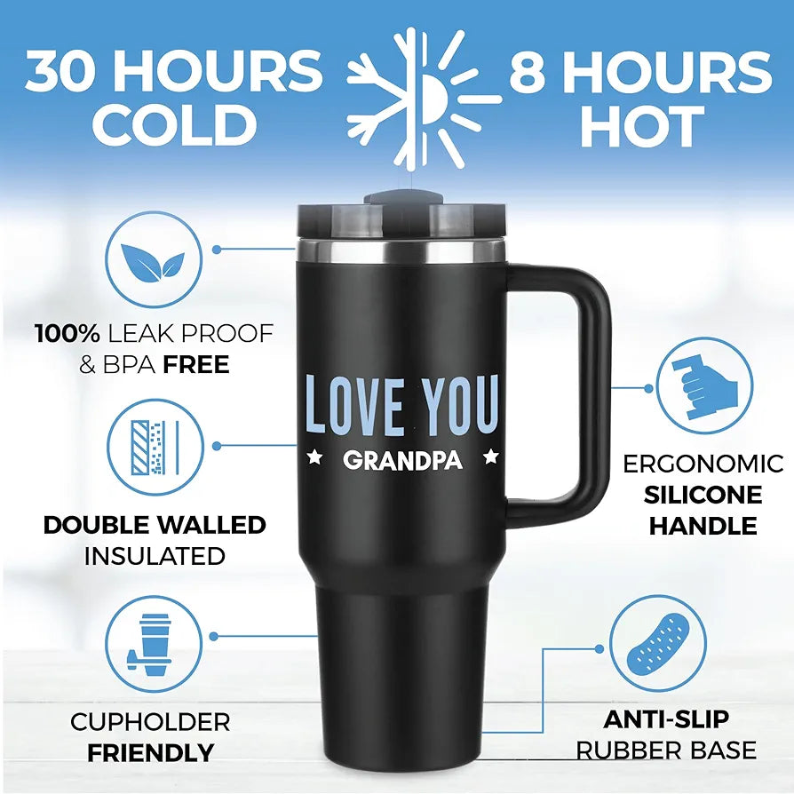Grandpa 40oz Tumbler - Best Gifts for Grandfathers, Father's Day, Birthday Presents