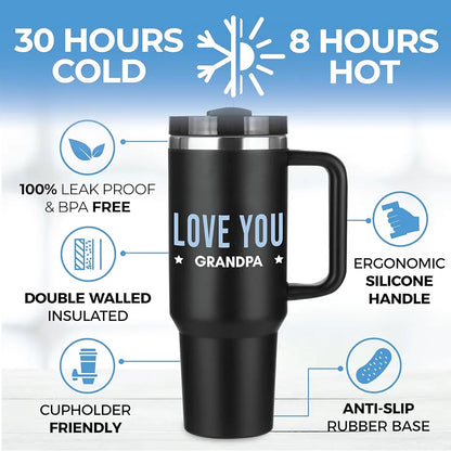 Grandpa 40oz Tumbler - Best Gifts for Grandfathers, Father's Day, Birthday Presents