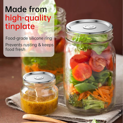 24Pcs- Wide Mouth Canning Lids for Ball, Kerr Jars