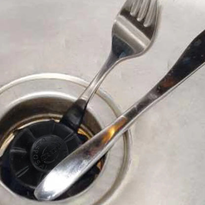 DANCO Disposal Genie Garbage Disposal Strainer | Kitchen Sink Drain Splash Guard | Food Scraper | Black 