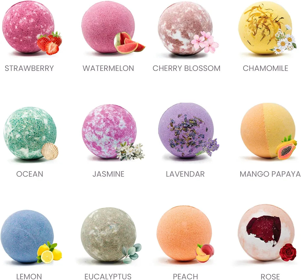 Organic Bath Bombs for Women - Handmade Natural Bath Bombs for Kids - Perfect Bath Bomb Gift Set - Relaxing Bubble Bathbombs for Her - Bath Bombs for Men - Luxury Bath Bombs for Girls
