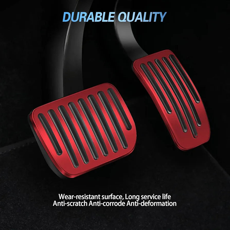 Foot Pedal Pad Replacement Anti Slip Aluminum Pedal Covers Compatible with Tesla Model 3 Model Y 