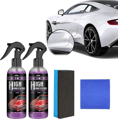 3 in 1 Ceramic car Coating Spray High Protection Quick Wax, Spray, Fast Fine Scratch Repair, Coating, Nano Repair +Brush Cloth