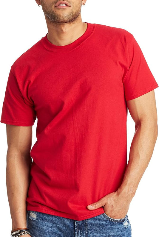 Hanes Men's Beefy-T Heavyweight Cotton T-Shirt (1-2 Pack, Big & Tall)