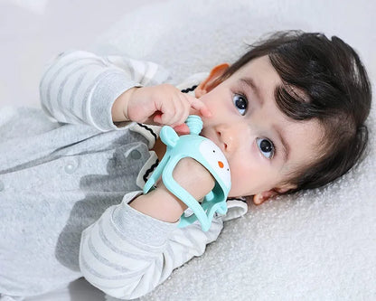 COZYPANDA Baby Teether, Teething Toys for Babies 0-6 Months, Never Drop Baby Teething Toys Silicone, Infant Toys, Teething Pacifier, Baby Chew Toys for Teething Relief, BPA Free
