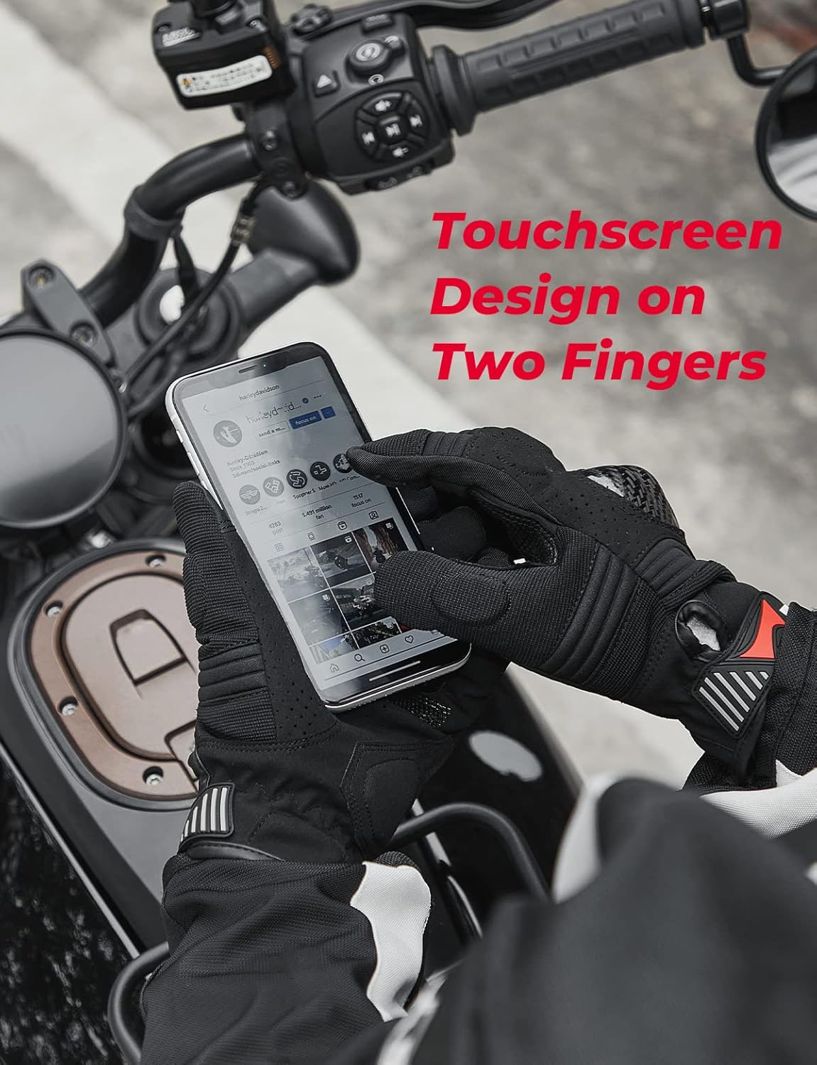 XL KEMIMOTO ATV Motorcycle Gloves Touchscreen Gloves