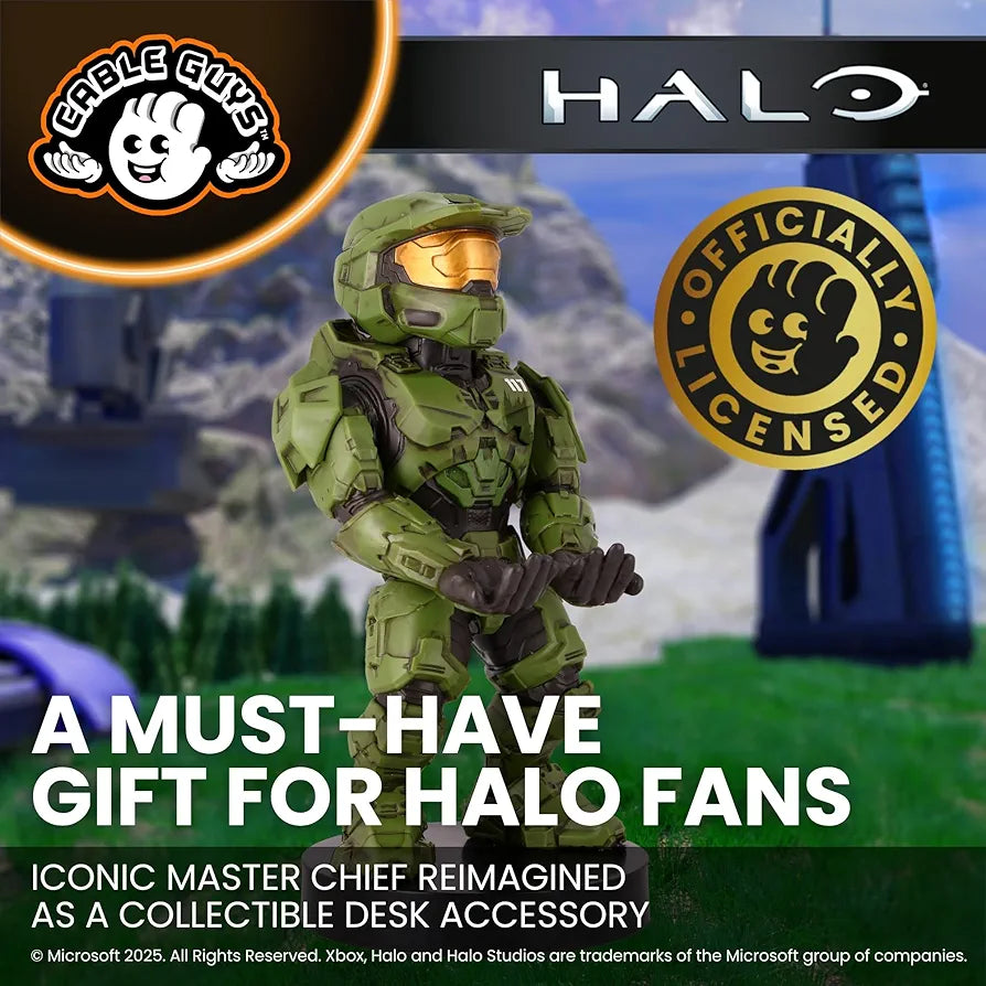 Cable Guys - Halo Figures Master Chief Infinite Gaming Accessories Holder & Phone Holder for Most Controller 