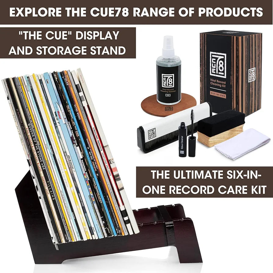 CUE78 Premium Wall Hanging Record Display for Vinyl LP Art Showcase