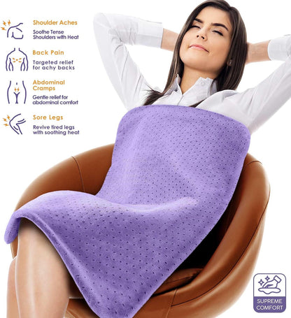 Heating Pad for Back Pain & Cramps - Ultimate Size 12"x24"