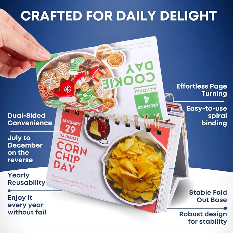 The Daily Feast: A Foodie's Perpetual Desk Calendar for 2024 & Beyond - Celebrate National Food Days with Daily Inspiration!