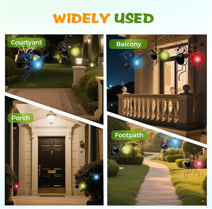 Solar Bee Lights - Metal Garden Decor for Patio, Balcony, Yard