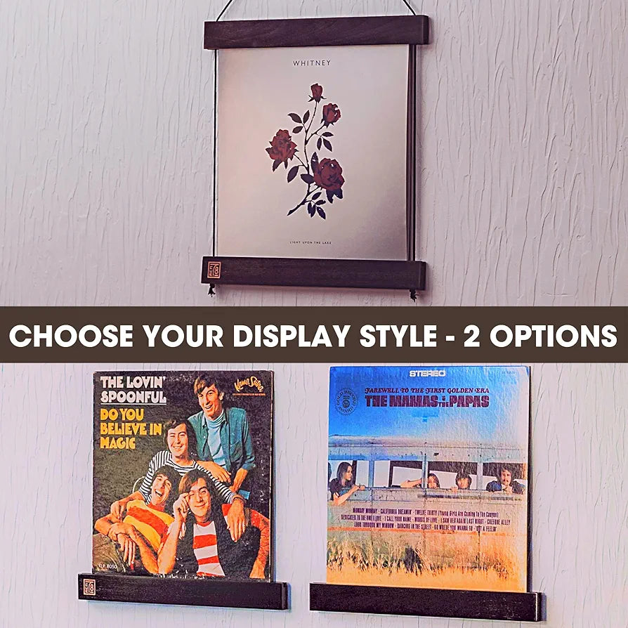 CUE78 Premium Wall Hanging Record Display for Vinyl LP Art Showcase