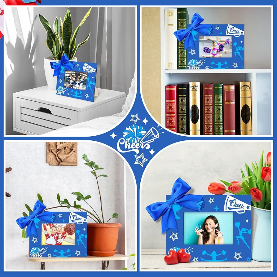 12 Pcs Cheer Picture Frame 8x10 Inch Wood Photo Frames Cheerleader Wooden Frame Cheer Gift Tabletop Pictures Cheerleading Photo Display for Gallery Home Wall Decor 