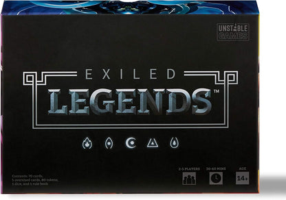 TeeTurtle Exiled Legends Base Game - from The Creators of Unstable Unicorns - A Strategic Card Game for Teens and Adults