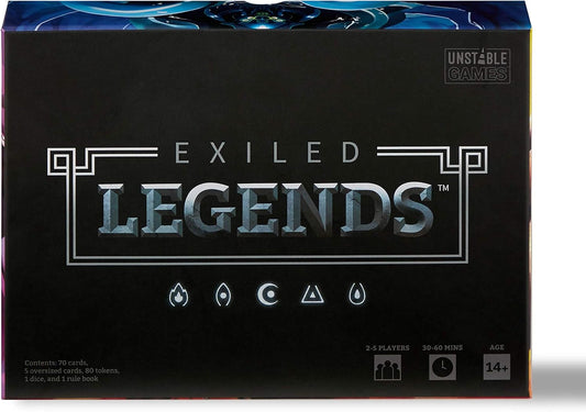 TeeTurtle Exiled Legends Base Game - from The Creators of Unstable Unicorns - A Strategic Card Game for Teens and Adults