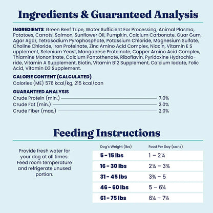 Solid Gold Beef Tripe Wet Dog Food Mix in for Adult & Senior Dogs - Helps Boost Appetite for Picky Eaters & Sensitive Stomachs - Canned Dog Food Additive for Healthy Digestion - 6 Pack/13.2oz Cans