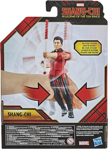 Marvel Hasbro Shang-Chi and The Legend of The Ten Rings Shang-Chi 6-inch Action Figure Toy with Bo Staff Attack Feature! for Kids Ages 4 and Up