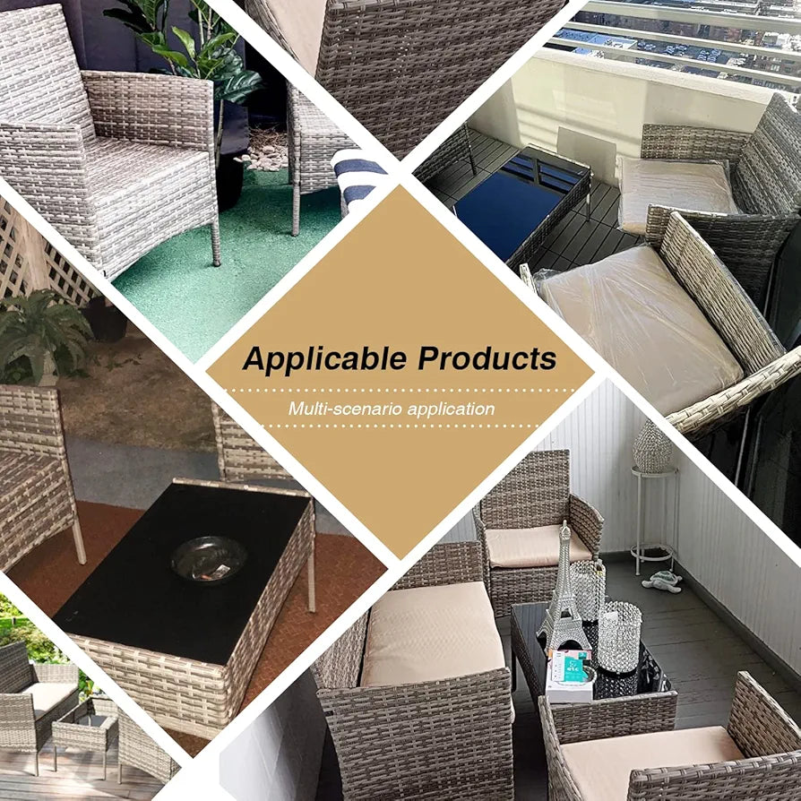 Andals 230 ft Patio Furniture Wicker Repair Kit Synthetic Rattan Material for Patio Chair Sets Replacement DIY Garden Patio Furniture Sofa Table 