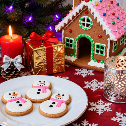 10Pcs Gingerbread House Cookie Cutters Set for Christmas Winter Holiday Baking and Decoration, Stainless Steel 3D Gingerbread House Kit for Kids Adults, Gift Package