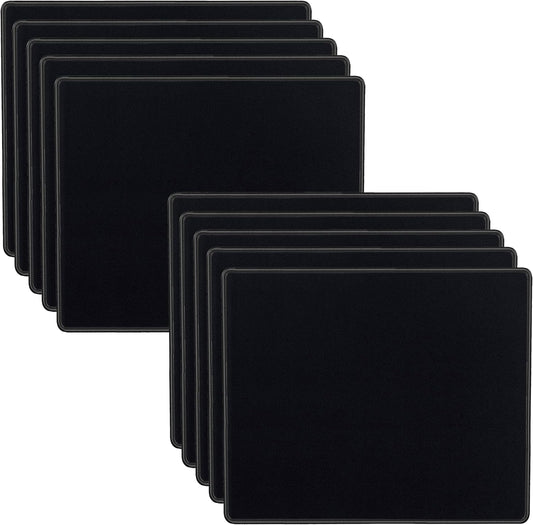 SaiTech IT 10 Pack 2mm Mouse Pad with Stitched Edges Non-Slip Rubber Base, Premium-Textured and Waterproof Mousepads Bulk, Mouse Pad for Computers, Laptop, Office & Home, 8.66 x 7.1 inch