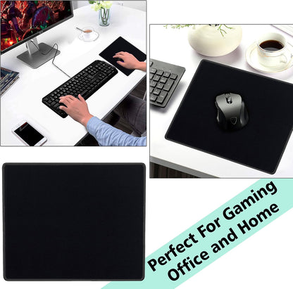 SaiTech IT 10 Pack 2mm Mouse Pad with Stitched Edges Non-Slip Rubber Base, Premium-Textured and Waterproof Mousepads Bulk, Mouse Pad for Computers, Laptop, Office & Home, 8.66 x 7.1 inch