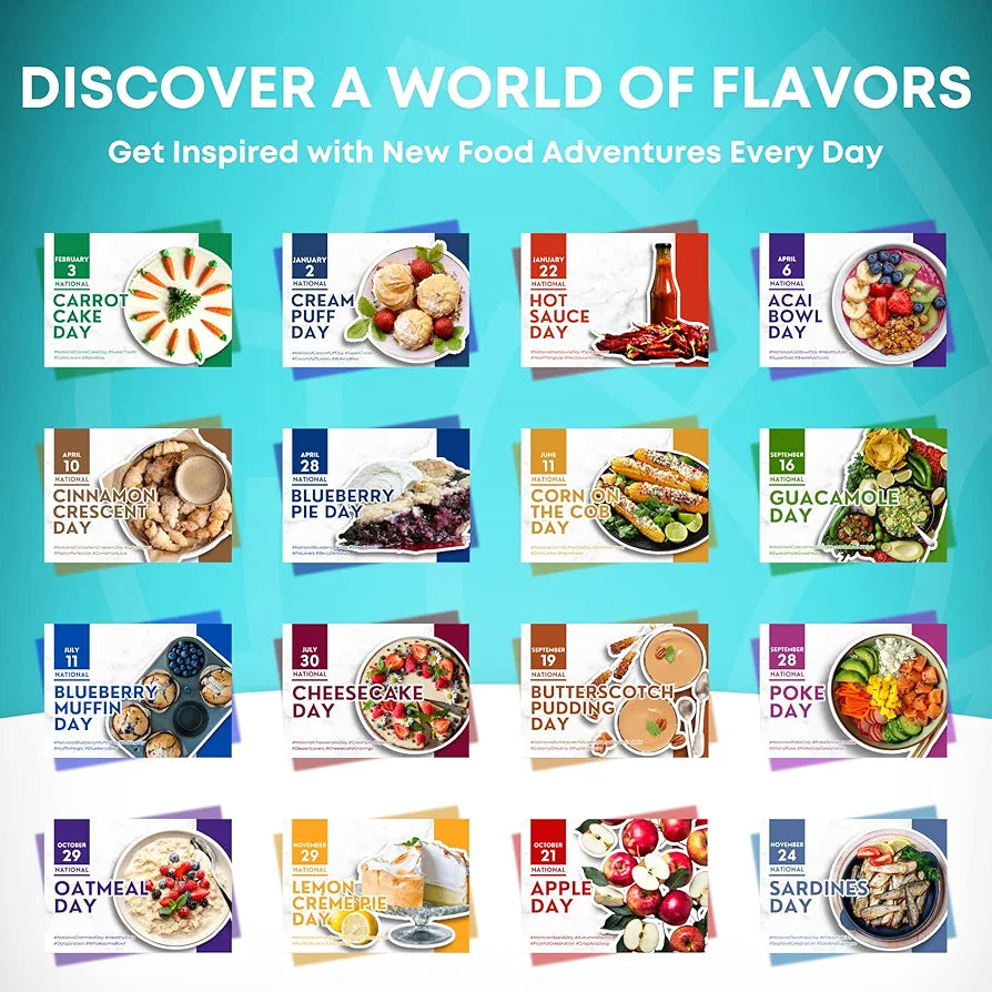 The Daily Feast: A Foodie's Perpetual Desk Calendar for 2024 & Beyond - Celebrate National Food Days with Daily Inspiration!