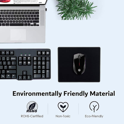 SaiTech IT 10 Pack 2mm Mouse Pad with Stitched Edges Non-Slip Rubber Base, Premium-Textured and Waterproof Mousepads Bulk, Mouse Pad for Computers, Laptop, Office & Home, 8.66 x 7.1 inch