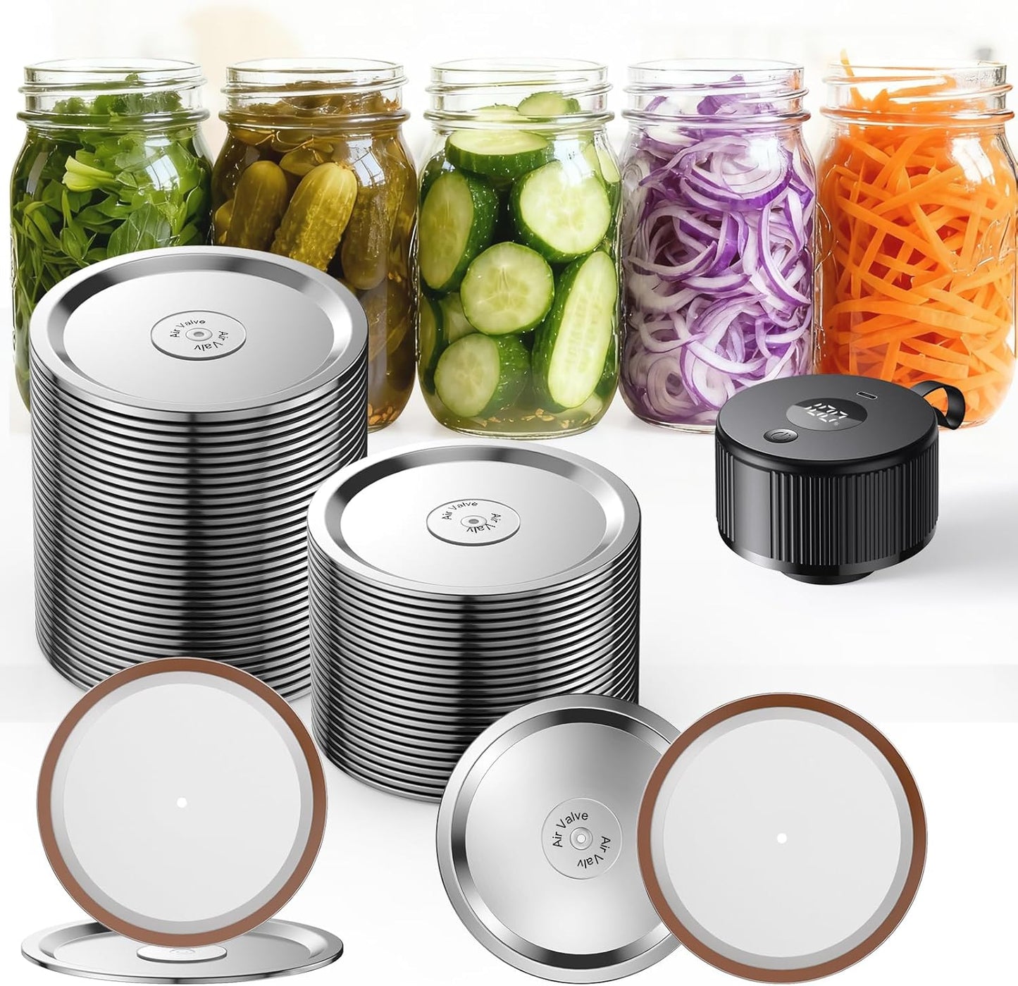 24Pcs- Wide Mouth Canning Lids for Ball, Kerr Jars