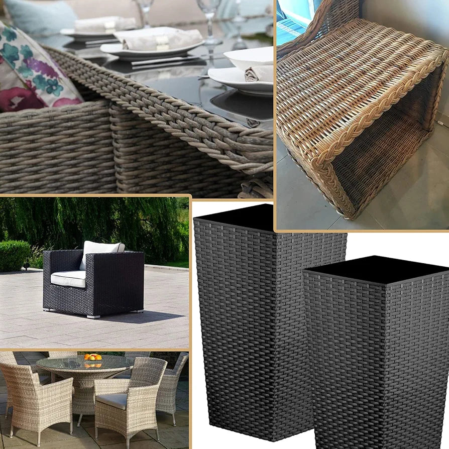 Andals 230 ft Patio Furniture Wicker Repair Kit Synthetic Rattan Material for Patio Chair Sets Replacement DIY Garden Patio Furniture Sofa Table 