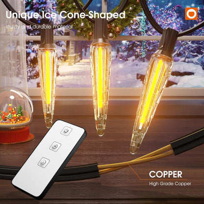 Addlon 100FT Christmas Lights Outdoor with Remote, Meteor Shower Lights